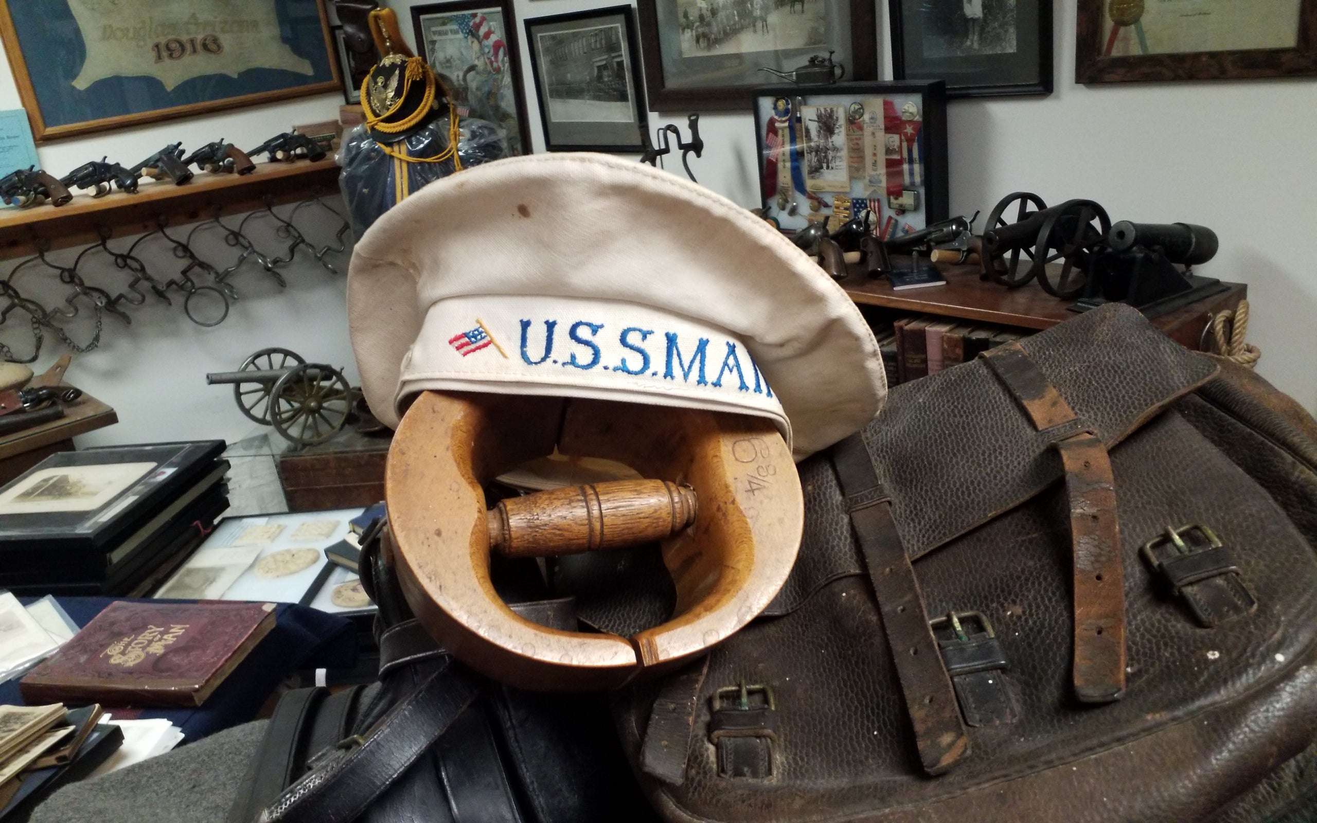 Sweet Heart item; USS Maine sailor cap